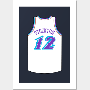 John Stockton Utah Jersey Qiangy Posters and Art